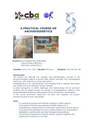 A PRACTICAL COURSE ON ARCHAEOGENETICS