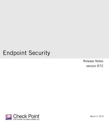 Endpoint Security Secure Access Server - Check Point