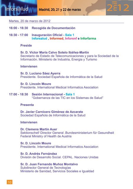 Inforenf2012 - Sociedad EspaÃ±ola de InformÃ¡tica de la Salud