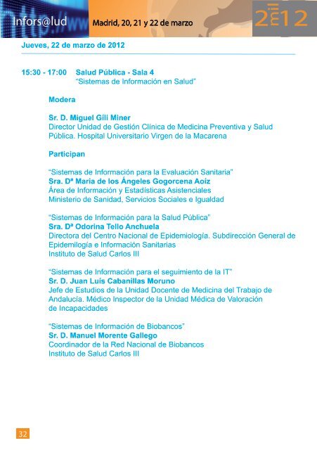 Inforenf2012 - Sociedad EspaÃ±ola de InformÃ¡tica de la Salud