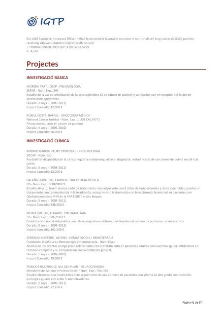 ANNEX 3 Linies.pdf - FundaciÃ³ Institut d'InvestigaciÃ³ en CiÃ¨ncies de ...