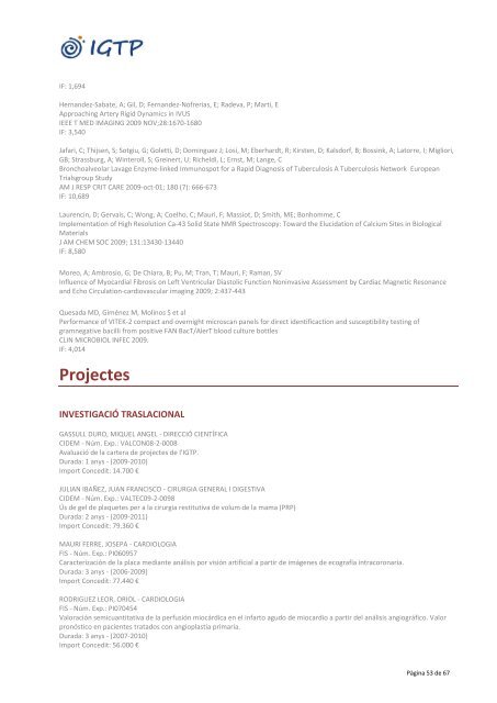 ANNEX 3 Linies.pdf - FundaciÃ³ Institut d'InvestigaciÃ³ en CiÃ¨ncies de ...