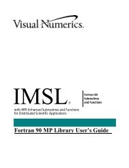 IMSL Fortran 90 MP Library