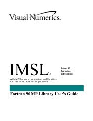 IMSL Fortran 90 MP Library