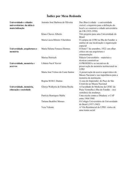 Universidade e os mÃºltiplos olhares de si mesma - Sistema de ...