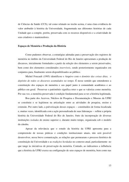 Universidade e os mÃºltiplos olhares de si mesma - Sistema de ...