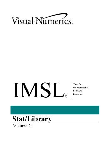 IMSL Stat/Library Volume 2