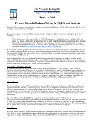 Personal Financial Decision-Making for High School Students