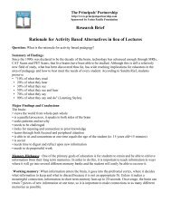 Research Brief Rationale for Activity Based Alternatives in lieu of ...