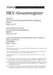 HKV-Gesamtregister - Hessische Kirchengeschichtliche Vereinigung