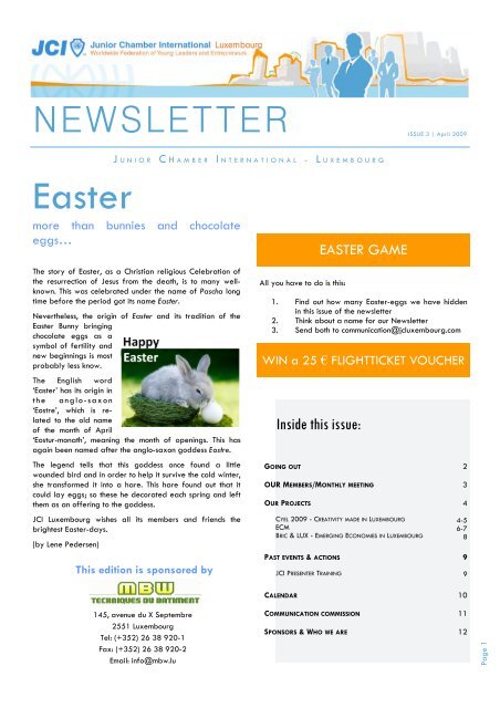 the Newsletter - JCI Luxembourg