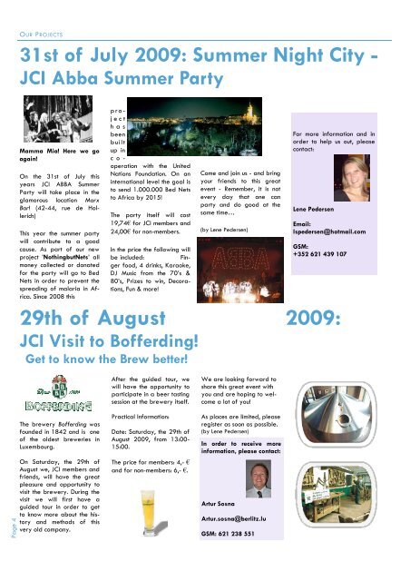 JCI Luxembourg July 2009 Newsletter