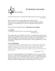 The Spirituality of Stewardship