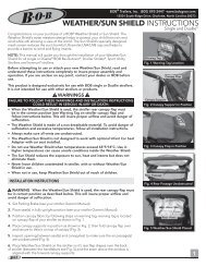 WEATHER/SUN SHIELD INSTRUCTIONS - BOB Trailers and Strollers