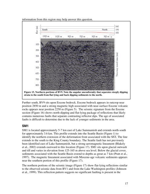 Seismic Profiling of the Seattle Fault, Lake Sammamish ... - CGISS