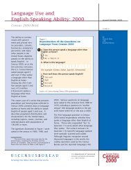 Language Use and English-Speaking Ability: 2000 - Census Bureau