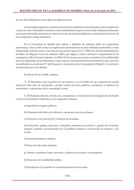 BOA nº 65 de 6 de junio de 2012 - Asamblea de Madrid