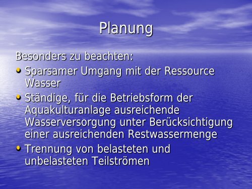 Leitlinien fÃ¼r die Errichtung von Aquakulturan-lagen/Fischteichanlagen