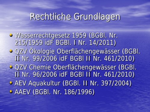 Leitlinien fÃ¼r die Errichtung von Aquakulturan-lagen/Fischteichanlagen