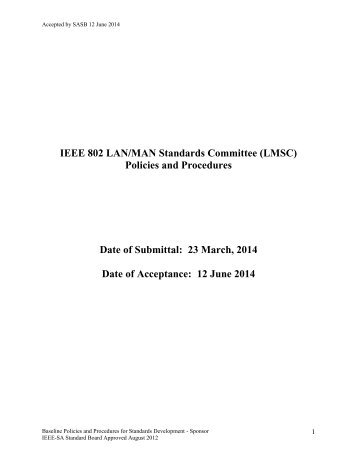 IEEE 802 LAN/MAN Standards Committee (LMSC) - The IEEE ...