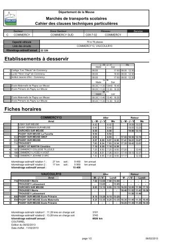 Nouveaux horaires ligne Commercy13