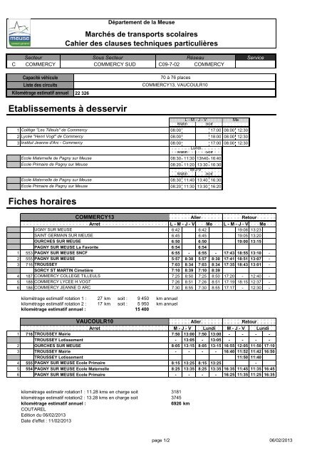 Nouveaux horaires ligne Commercy13