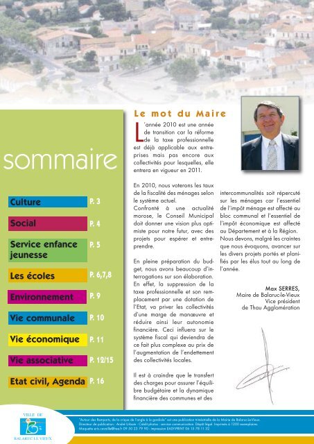 Mise en page 1 - Mairie de Balaruc Le Vieux