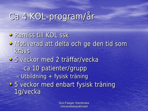 Fysisk träning vid KOL - Alfa-1 Sverige