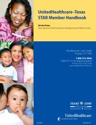 UnitedHealthcareâ€“Texas STAR Member Handbook - AmeriChoice