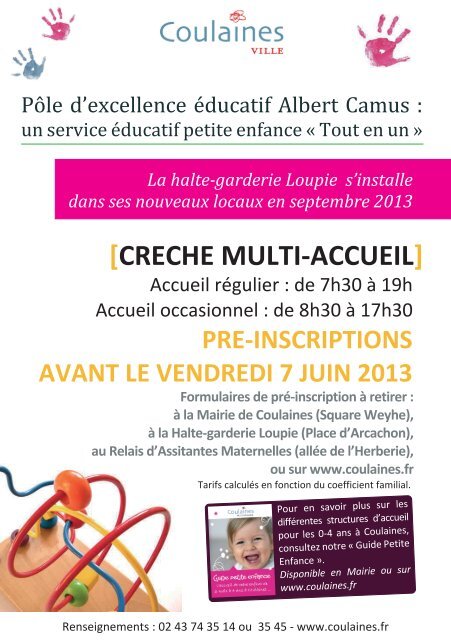 [CRECHE MULTI-ACCUEIL] - Ville de Coulaines