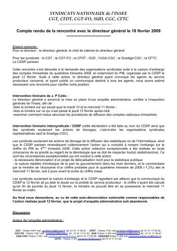 Compte rendu de la r.. - cgt-insee