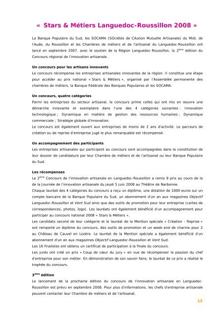 dossier presse - Chambre rÃ©gionale de mÃ©tiers et de l'artisanat du ...