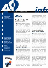 A9info, Bulletin Nr. 2, Stand der Planung der Rhone-Autobahn A9 im ...