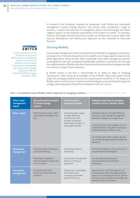 AdApting urbAn wAter systems to climAte chAnge - IWA