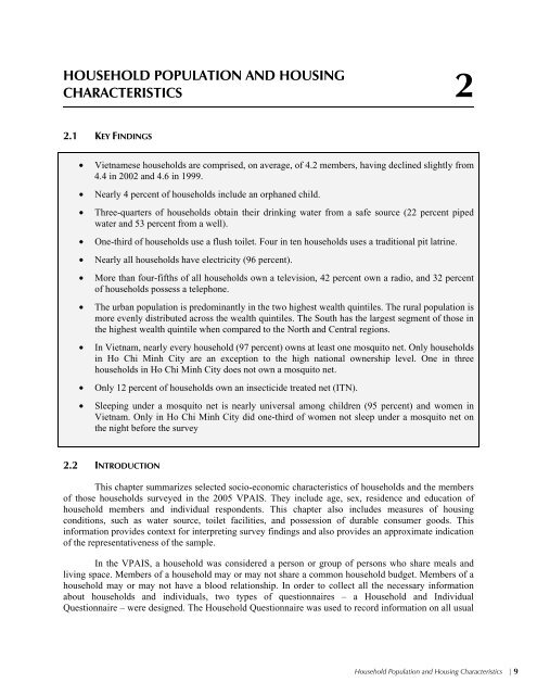 Vietnam Population and AIDS Indicator Survey 2005 ... - Measure DHS