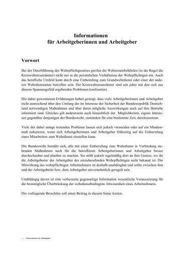 Informationen fÃ¼r Arbeitgeber - Reservisten der Bundeswehr