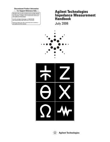 Agilent Technologies Impedance Measurement Handbook