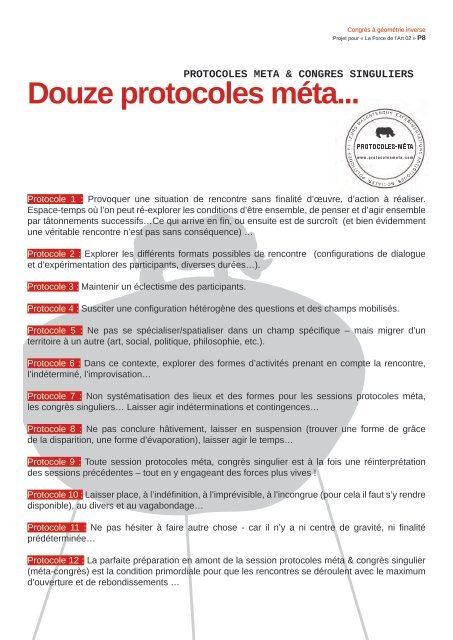 Pochette du congressiste - protocoles meta