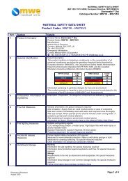 MATERIAL SAFETY DATA SHEET Product Codes MW730 â MW735/5