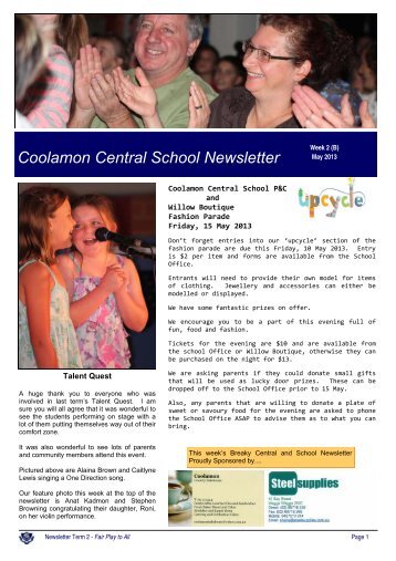 07 Term 2, Week 2 Week 19 - Coolamon Central School