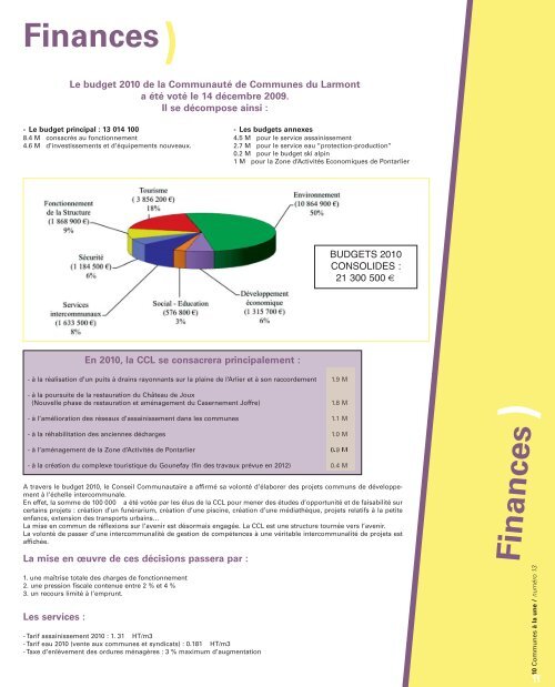 10 communes a? la une nÂ° 13 mars 2010_Mise ... - Ville de Pontarlier