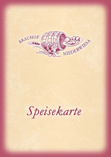 Speisekarte Brauhof Niederwiesa