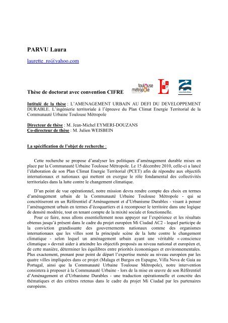 PDF exemple de projet de thèse de doctorat en sciences de l'éducation