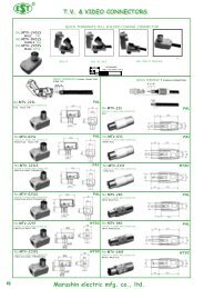 Marushin electric mfg. co., ltd. T.V. & VIDEO ... - au one NET