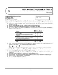 PREVIOUS SNAP QUESTION PAPER