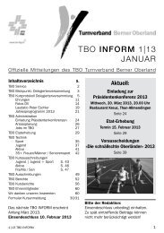 TBO INFORM 1|13 Januar - Turnverband Berner Oberland