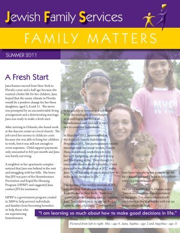 2011 newsletter.indd - Jewish Family Services