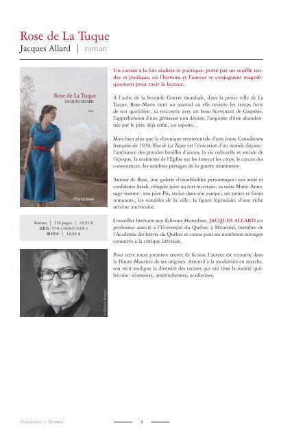 Consultez notre catalogue littÃ©raire 2012 - Les Ãditions Hurtubise