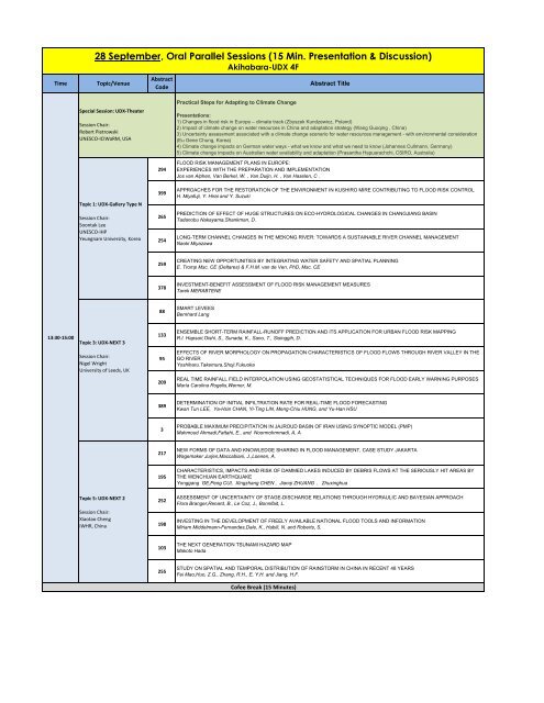 5th International Conference on Flood ... - (IFI)-Home Page