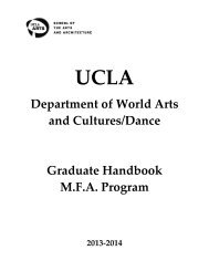 2013-2014 MFA Handbook - UCLA Department of World Arts and ...